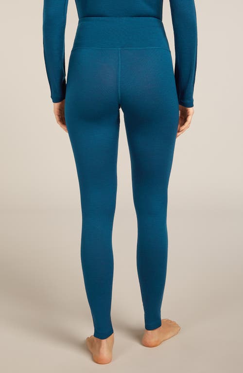 Icebreaker 260 Tech Merino Wool High Waist Leggings In Blue