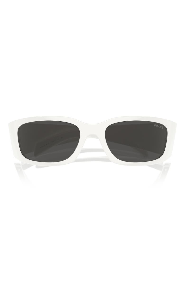 Prada 60mm Symbole Butterfly Sunglasses, Main, color, Bone