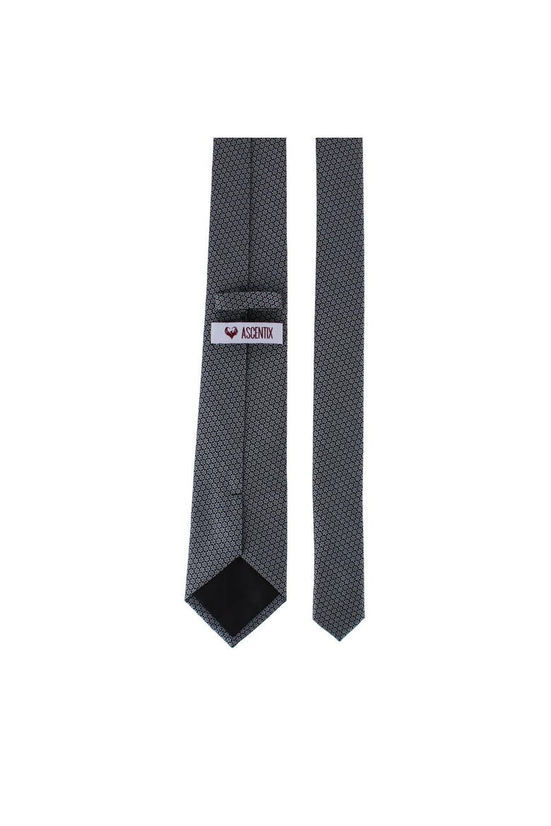 Micro Flowers Necktie, Alternate, color, Black
