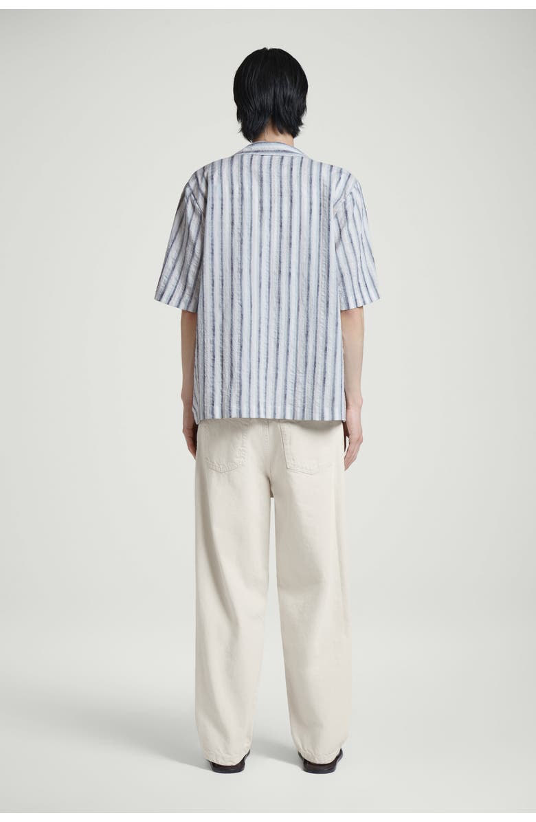 COS Striped Resort Shirt, Alternate, color, Brown / Striped