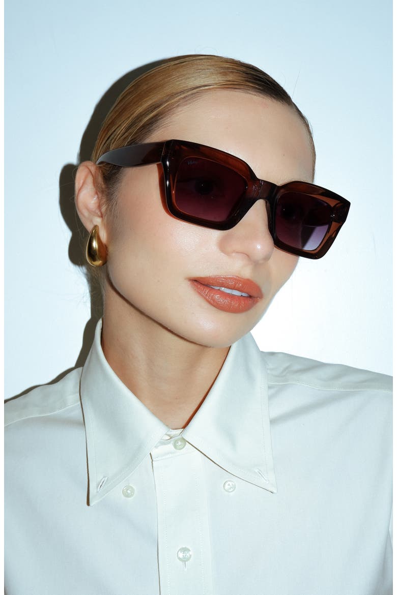 Onassis Sunglasses, Alternate, color, Chocolate