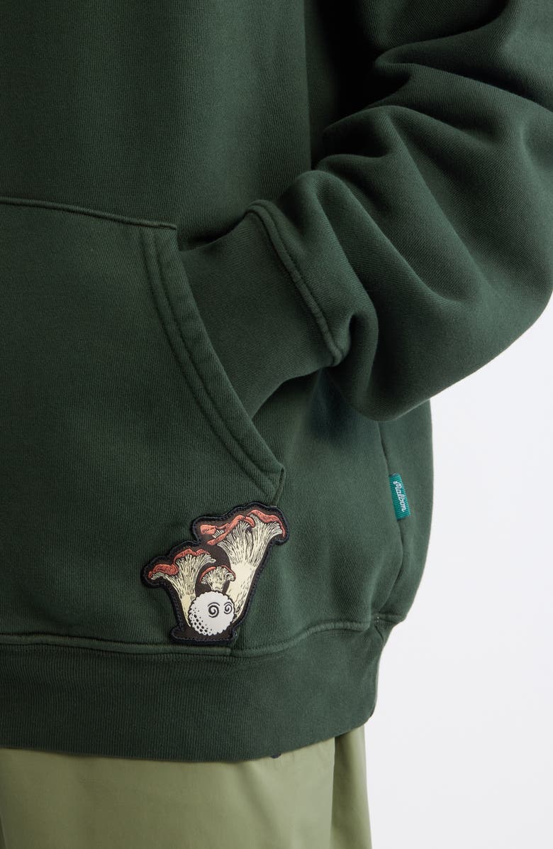 Malbon Golf Fesque Oversize Foraging Fairways Cotton Fleece Hoodie, Alternate, color, Cavern