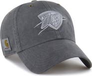 CARHARTT X 47 Men's Carhartt x '47  Charcoal Oklahoma City Thunder Clean Up Adjustable Hat