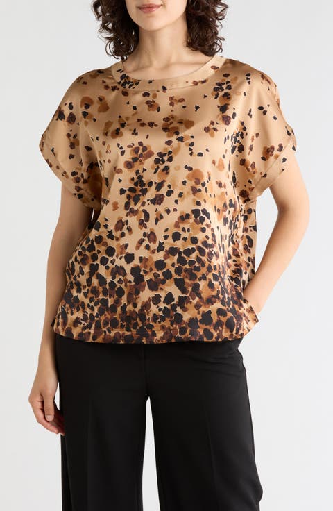 Printed Satin Top