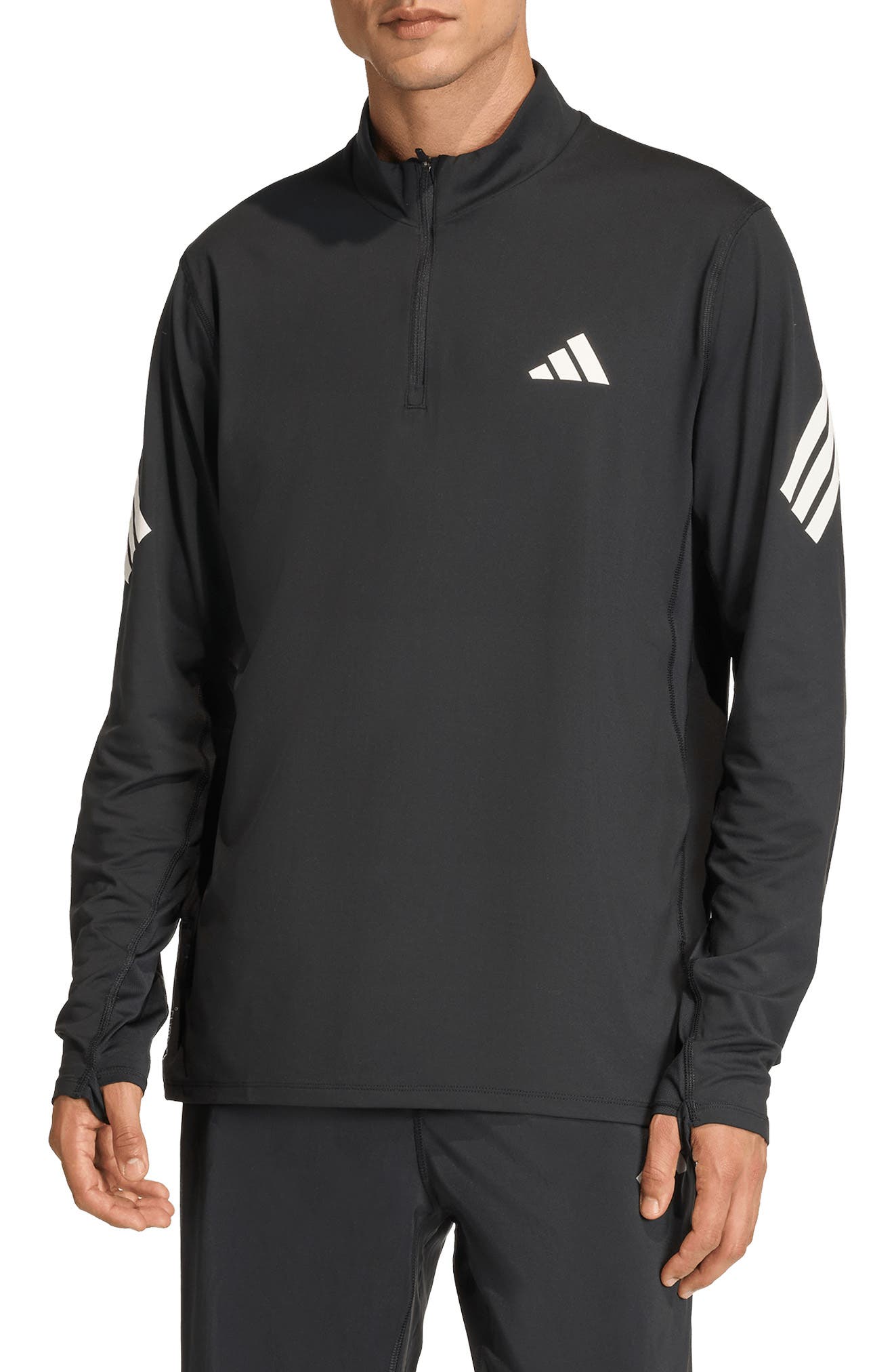 adidas ADI365 Quarter Zip Mock Neck Jacket