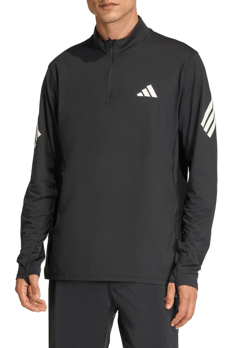 ADI365 Quarter Zip Mock Neck Jacket, Main, color, BLACK