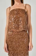 Endless Rose Sequin Floral Lace Cami Top