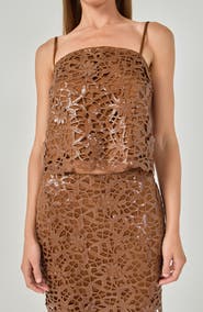 Endless Rose Sequin Floral Lace Cami Top