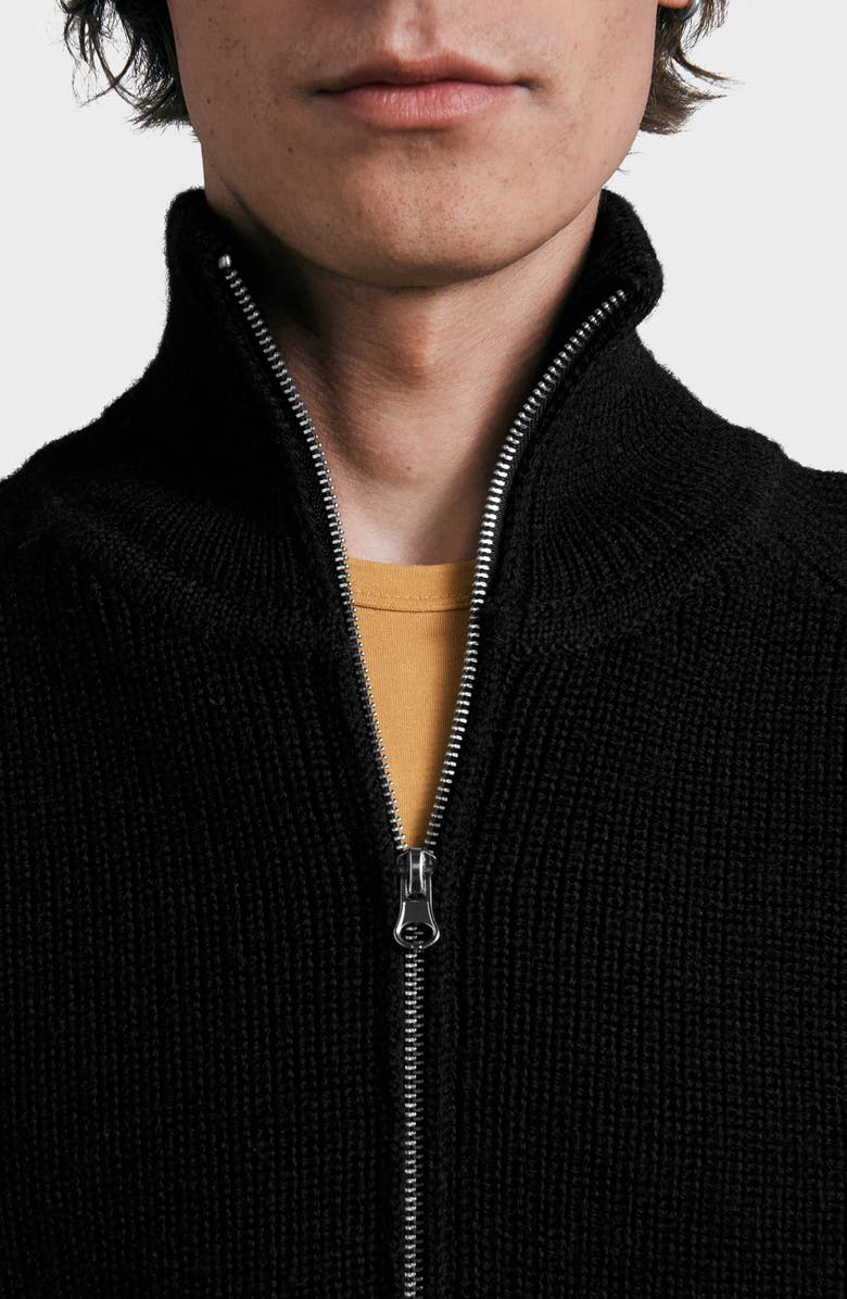 rag & bone Andrew Merino Wool Zip Sweater, Alternate, color,