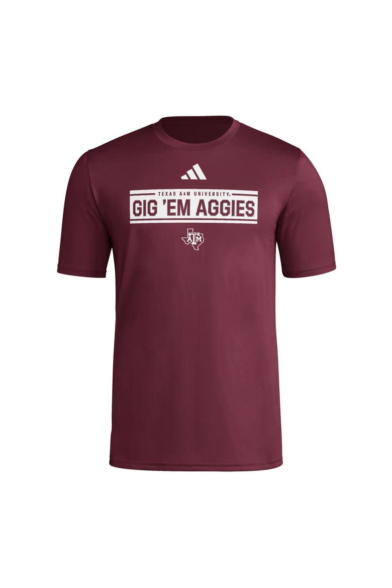 Men's adidas  Maroon Texas A&M Aggies Locker Slogan Pre-Game T-Shirt, Alternate, color, Maroon