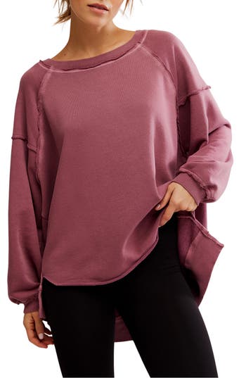Free People Fp Movement One To Beat Oversize Pullover In Pink