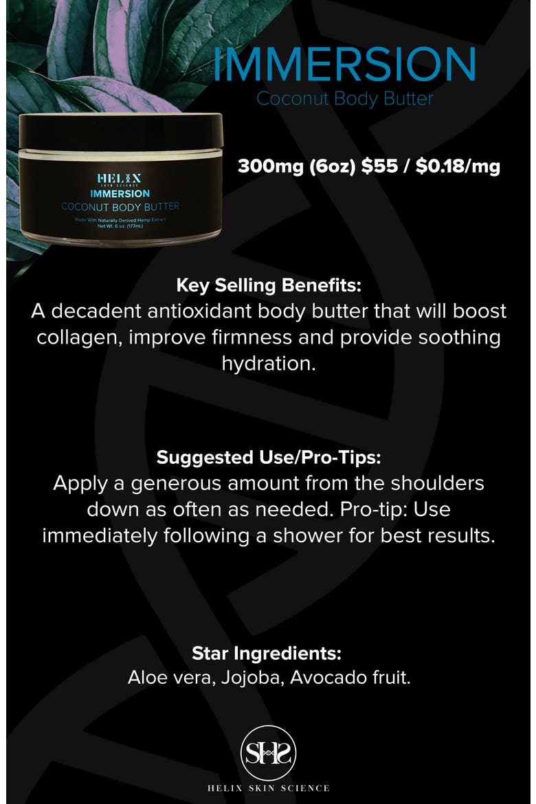 Immersion Coconut Body Butter with CBD (Nordstrom Exclusive), Alternate, color, NO COLOR