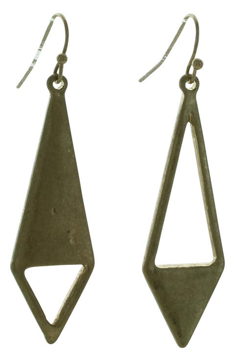 Deanna Mismatched Geometric Drop Earrings