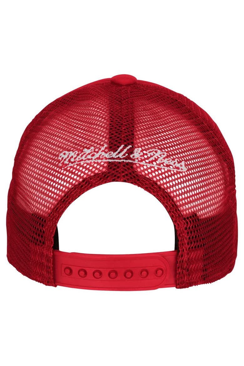 Youth Mitchell & Ness Red Philadelphia 76ers Core Evergreen Trucker Adjustable Hat, Alternate, color, Red