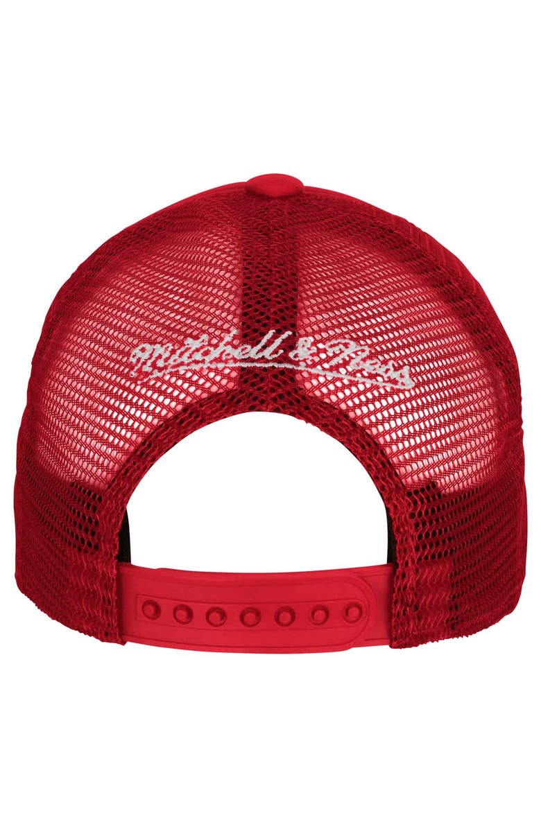 Mitchell & Ness Youth Mitchell & Ness Red Philadelphia 76ers Core Evergreen Trucker Adjustable Hat, Alternate, color, Red