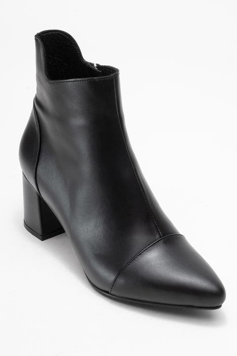 Gael Leather Block Heel Boot