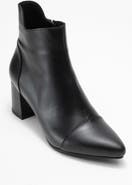 Forever & Always Shoes Gael Leather Block Heel Boot