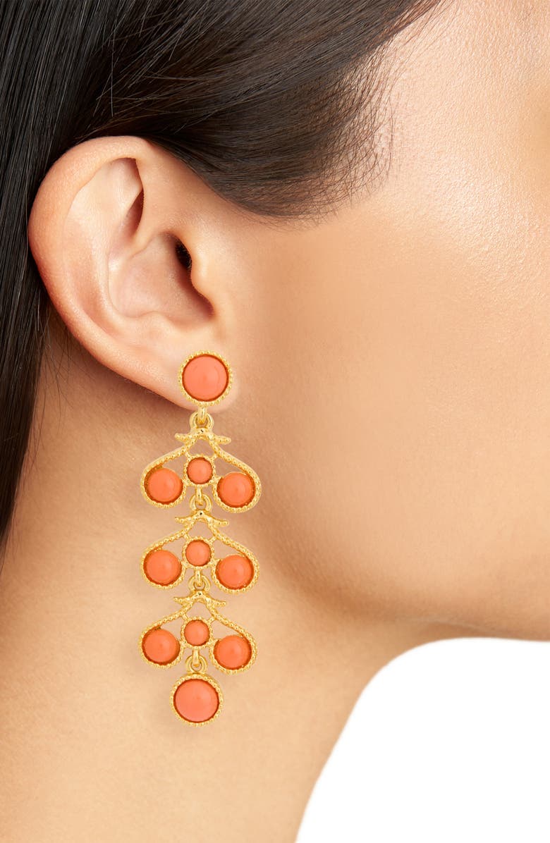 Kenneth Jay Lane Coral Drop Earrings, Alternate, color, 