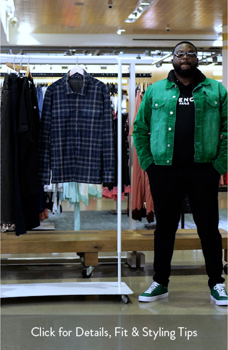 Emory Plaid Knit Flannel Button-Up Shirt Jacket, sales video thumbnail