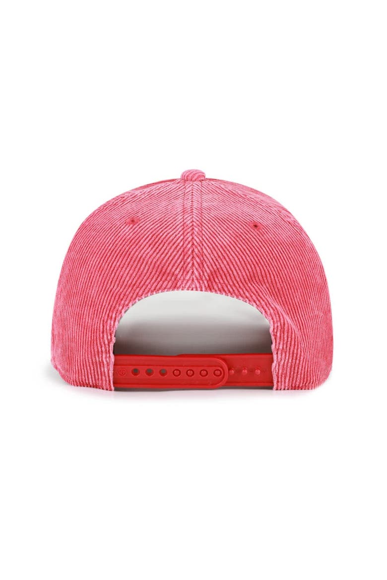 Men's '47  Red Wisconsin Badgers Reclaim Snow Wash Corduroy Hitch Adjustable Hat, Alternate, color, Red