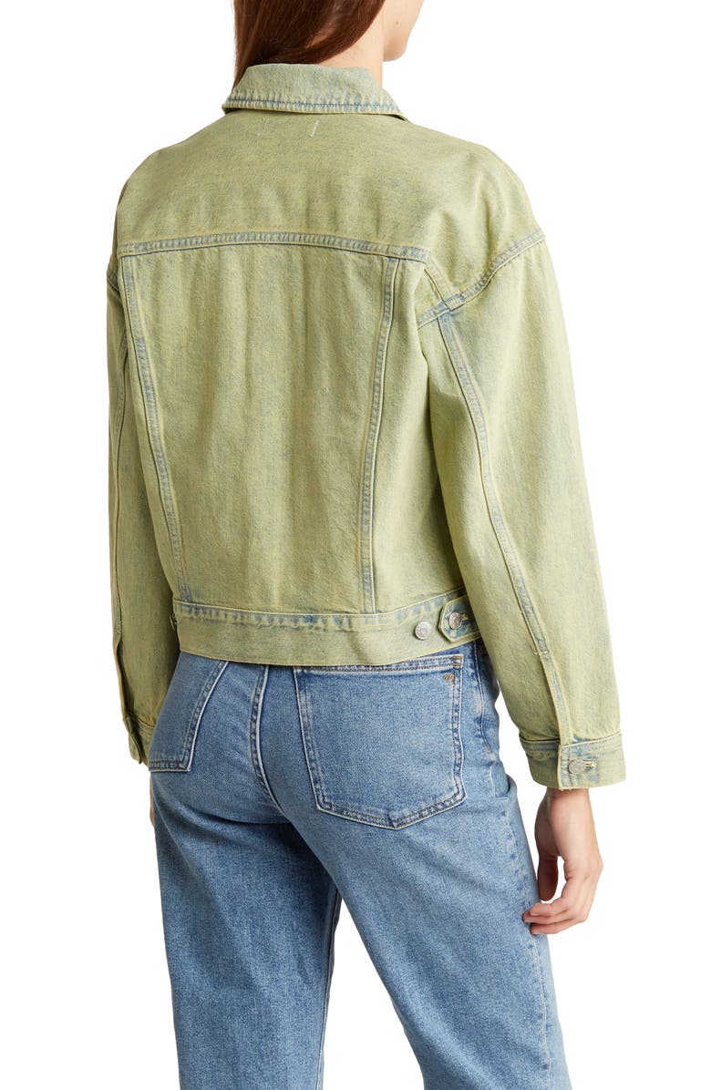 Madewell Oversize Crop Denim Trucker Jacket, Alternate, color,