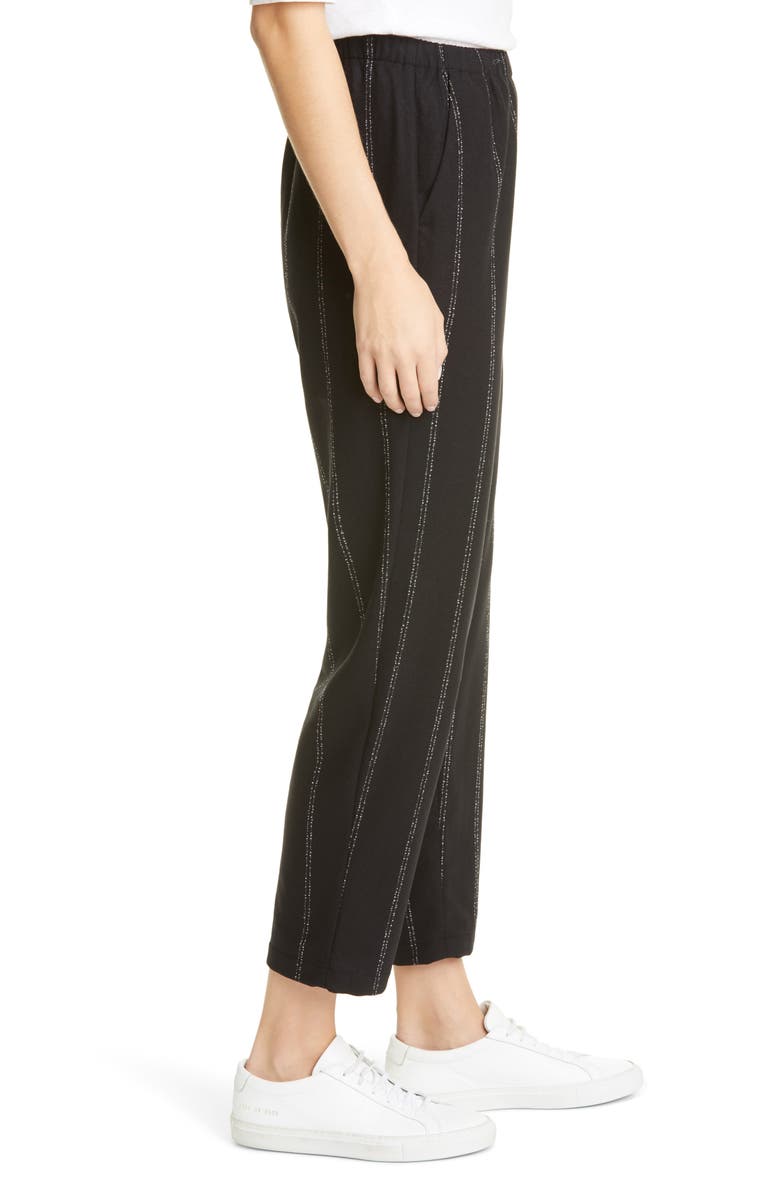 Eileen Fisher Stripe Tapered Ankle Pants, Alternate, color, 