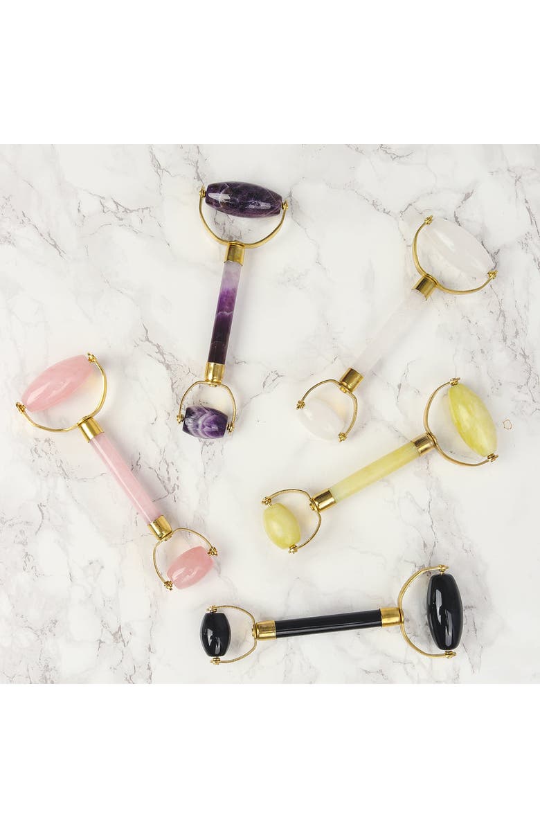 White Lotus Beauty Premium Double Jade Roller, Alternate, color, Green