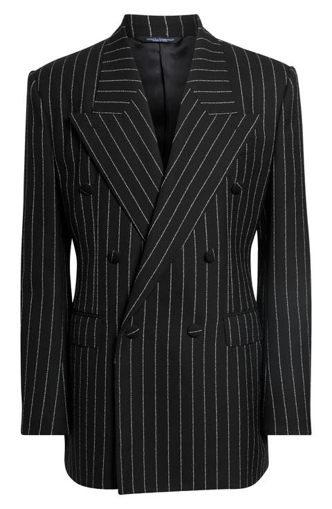 Double Breasted Pinstripe Virgin Wool Jacket