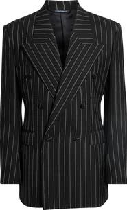 Dolce&Gabbana Double Breasted Pinstripe Virgin Wool Jacket