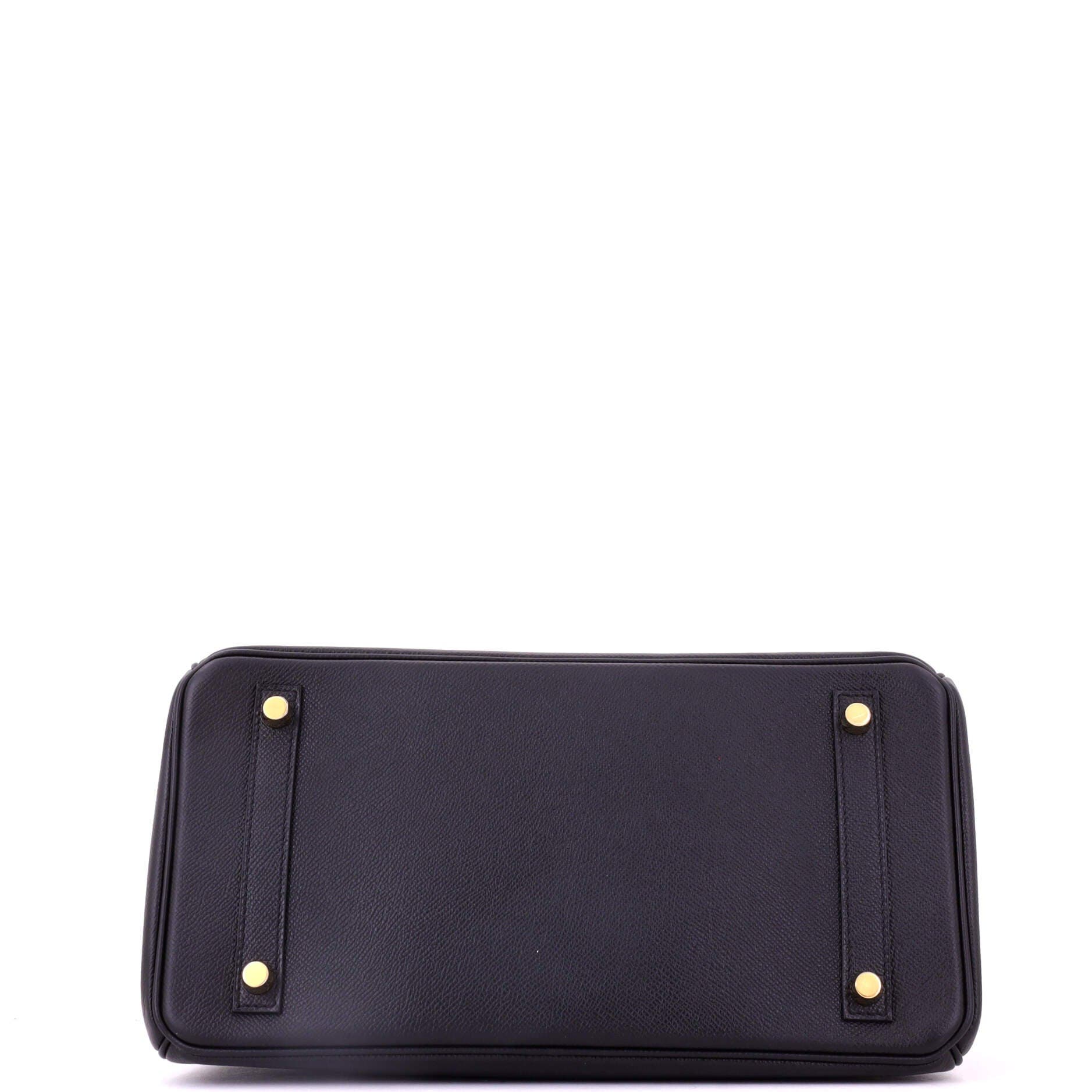 Birkin Handbag Black Epsom with Gold Hardware 30, Alternate, color, Black