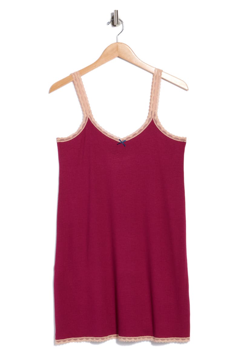 Revival Rib Chemise, Alternate, color, MULBERRY