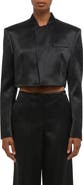 Helmut Lang Crop Satin Blazer