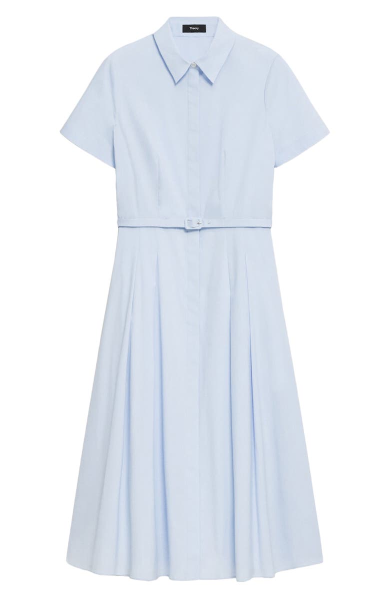 Theory Belted Cotton Blend Shirtdress, Alternate, color, Olympic