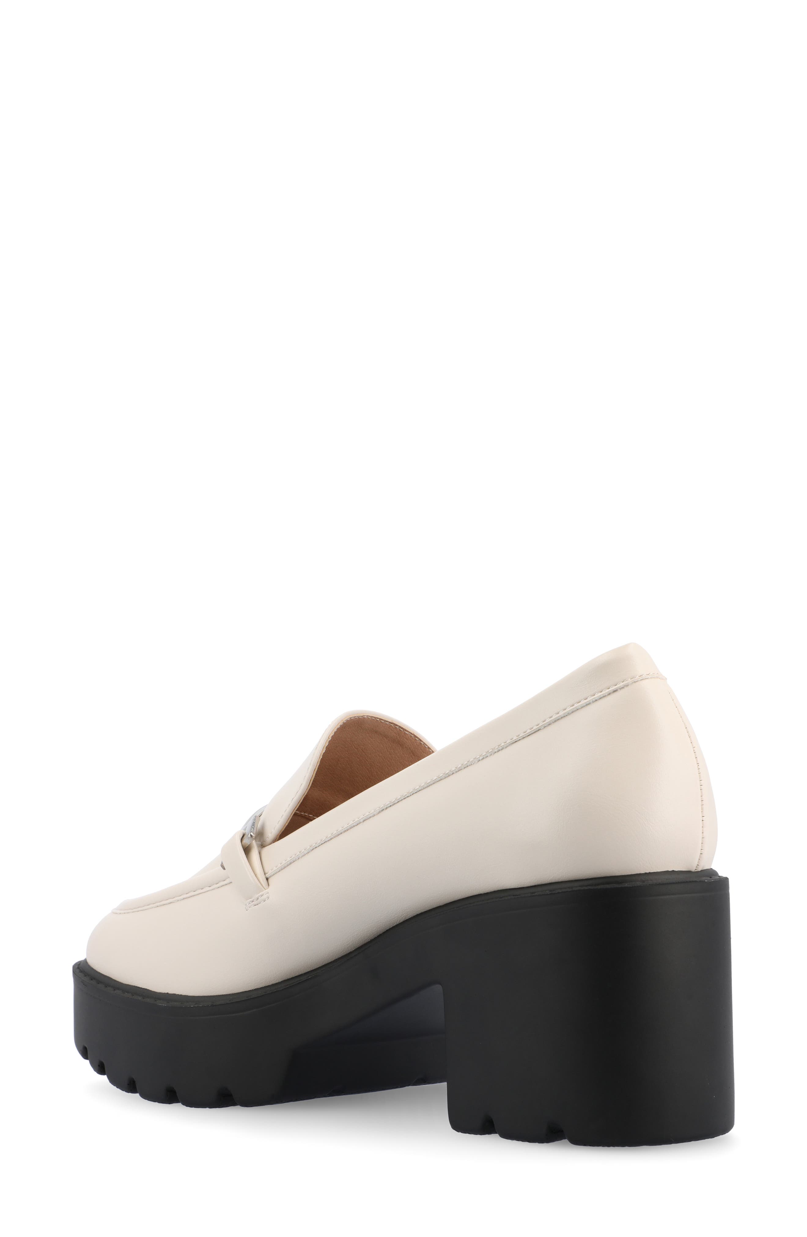 Kezziah Platform Loafer Pump, Alternate, color, OFF WHITE