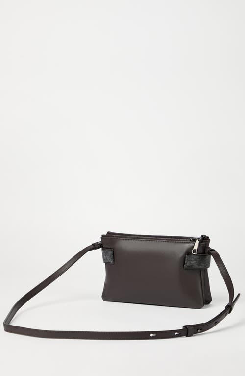 Brunello Cucinelli Mini Essence Cross Body Bag In Brown