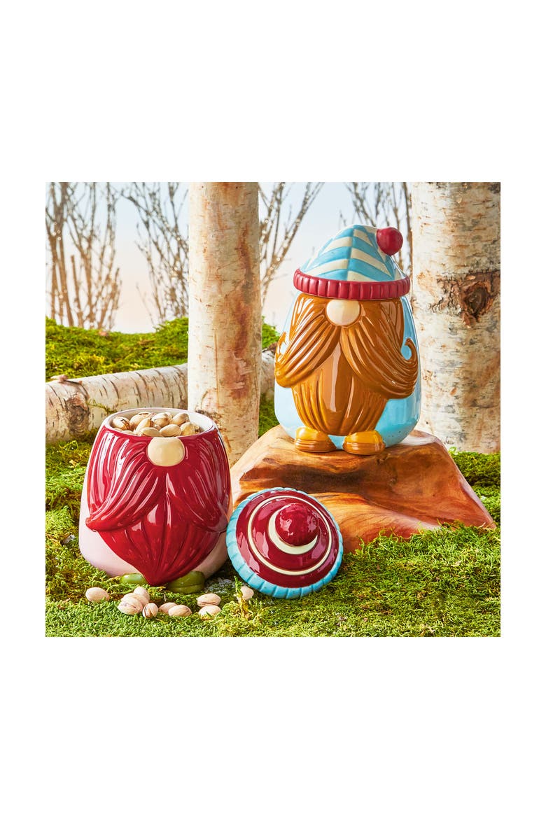 Hans Gnome Stash Container Decorative Gnome Figurine Canister, Alternate, color, Blue