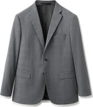 MANGO London Regular Fit Navy Blazer