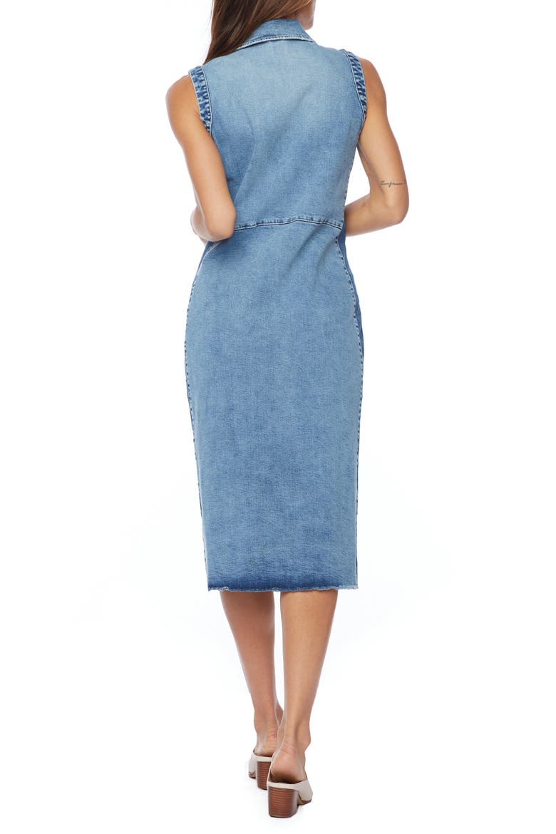Sleeveless Denim Shirtdress, Alternate, color, CLOUDY BLUE
