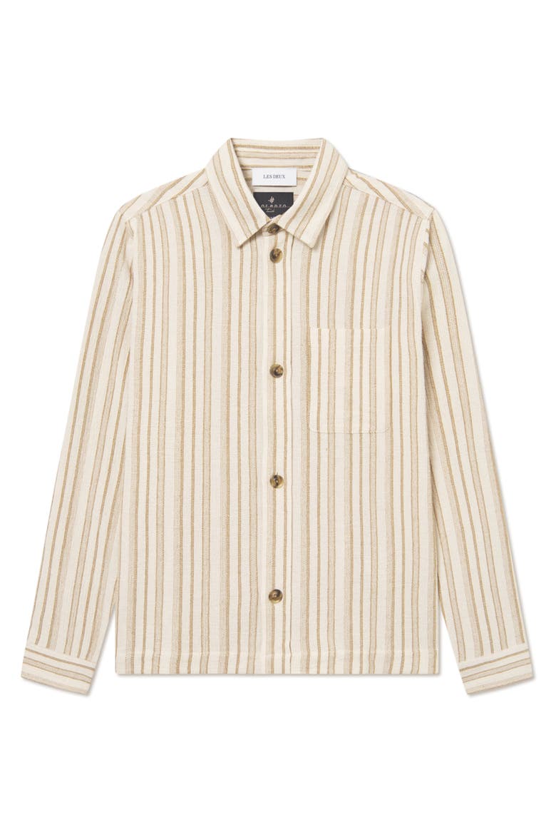 Shane Stripe Overshirt, Main, color, IVORY/LICHEN GREENDNU