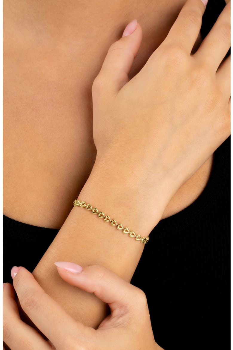 Blake Heart Chain Bracelet, Alternate, color, GOLD