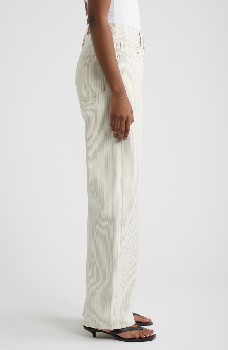 Rails Belmont High Waist Barrel Leg Jeans, Alternate, color, Ecru Railroad Stripe