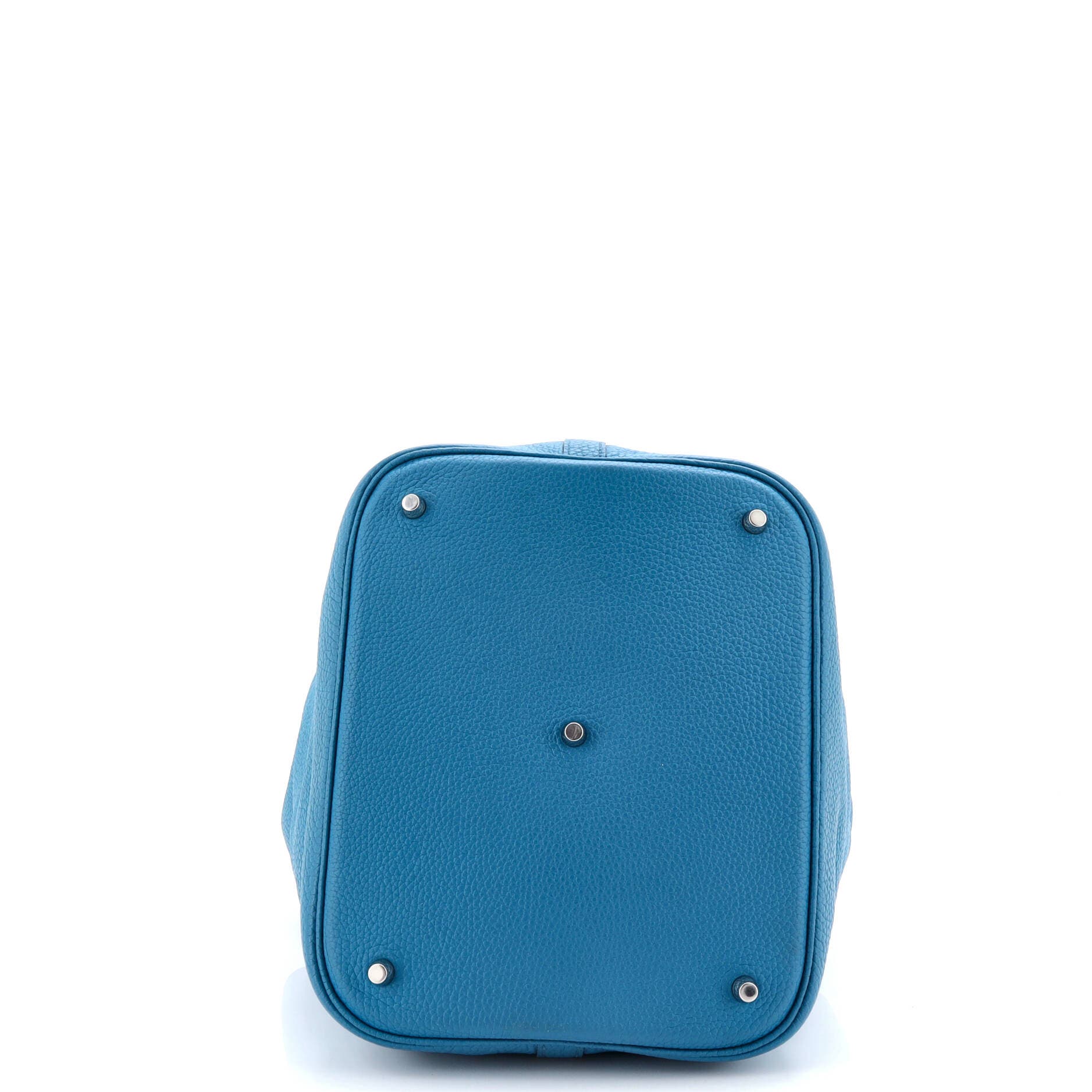 Pre-Owned Hermes Picotin Lock Bag Clemence GM, Alternate, color, Bleu Izmir