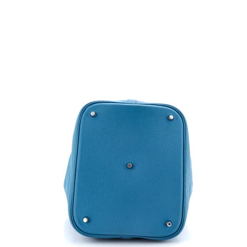 Pre-owned Hermes Hermes Picotin Lock Bag Clemence Gm In Blue