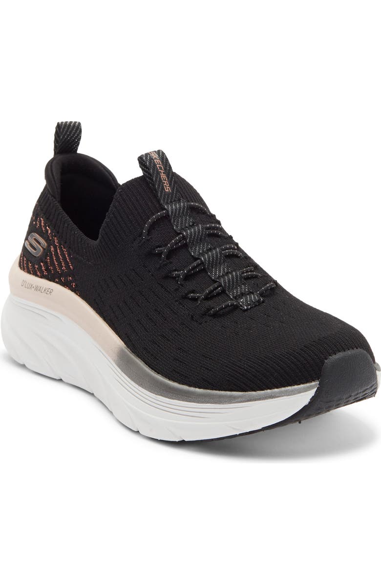 SKECHERS Relaxed Fit D'Lux Walker Sneaker, Main, color, Black