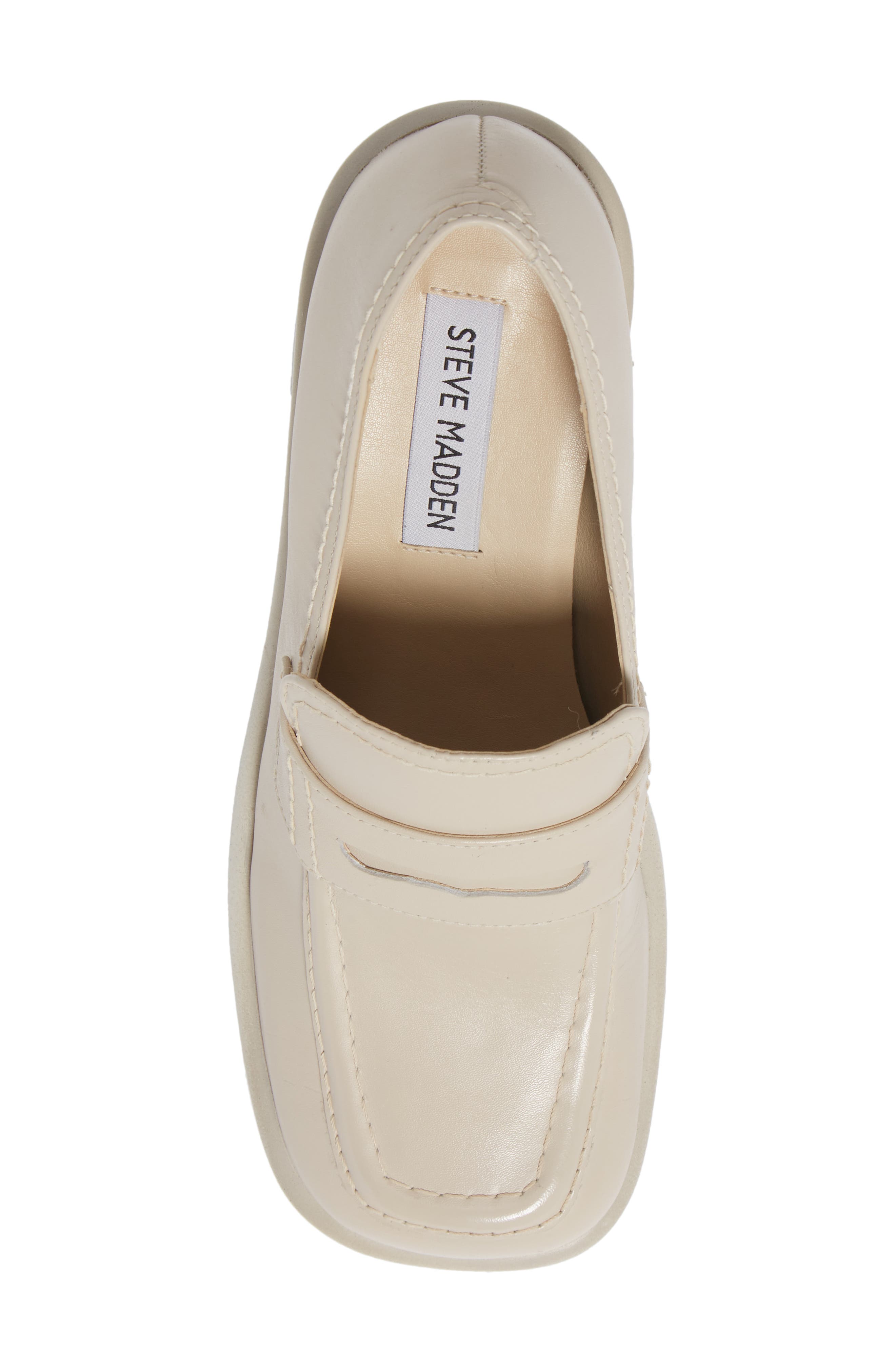 Fulfill Platform Loafer, Alternate, color, BONE LEATH