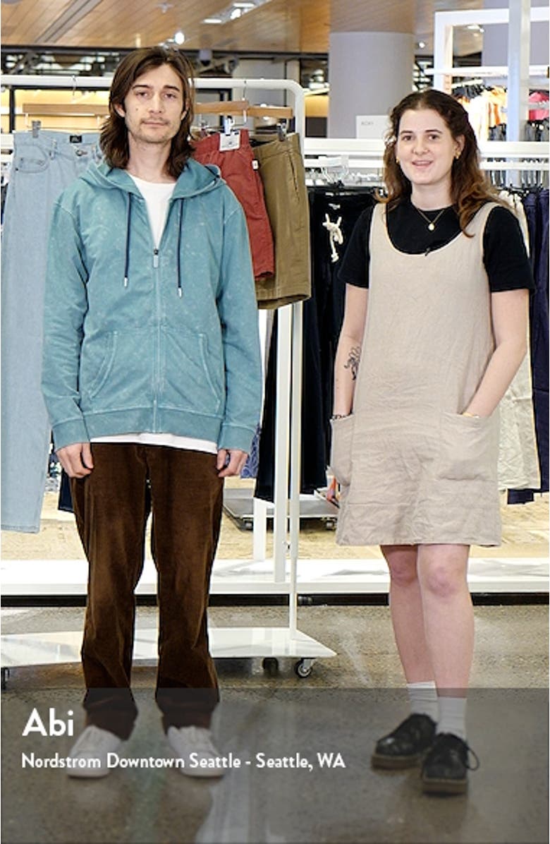 Acid Wash Zip Front Fleece Hoodie, sales video thumbnail