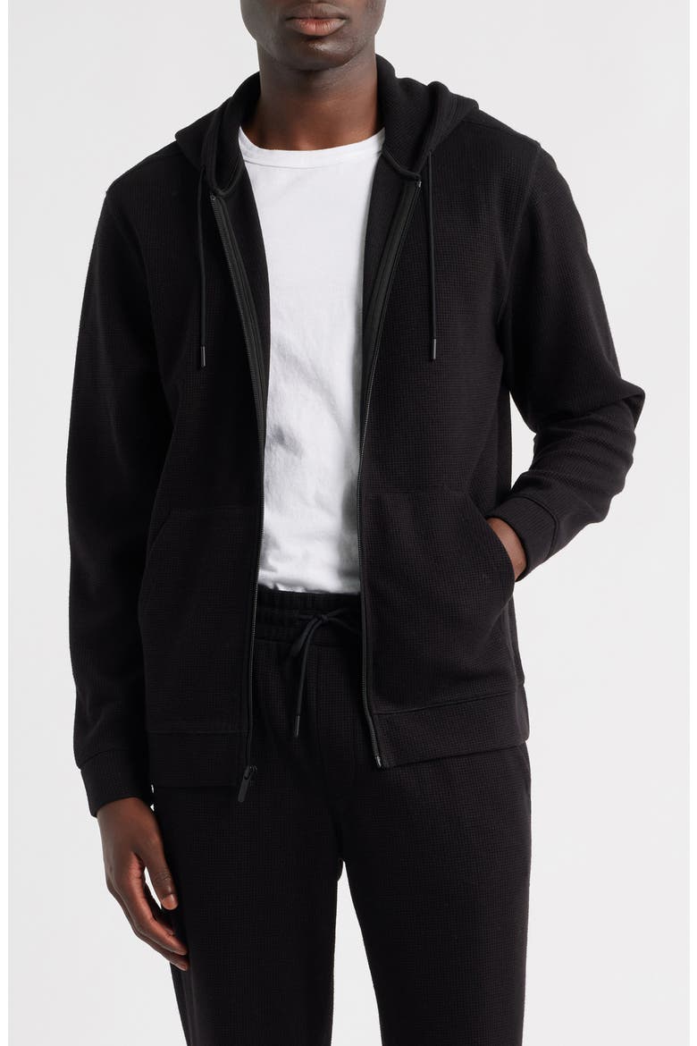 Waffle Knit Zip-Up Hoodie (Men) | Nordstrom