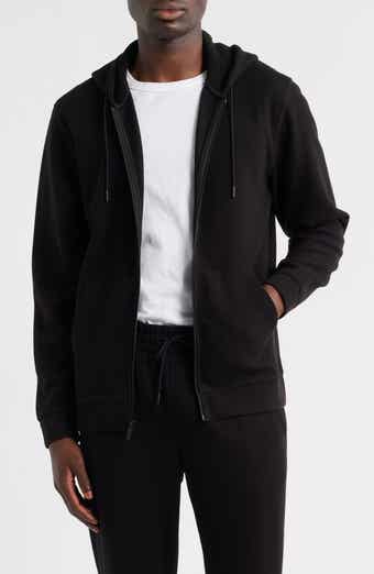 Waffle Knit Zip-Up Hoodie