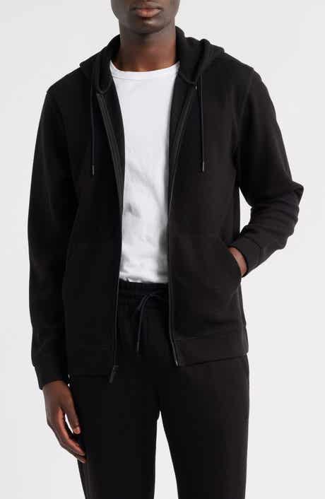 Waffle Knit Zip-Up Hoodie