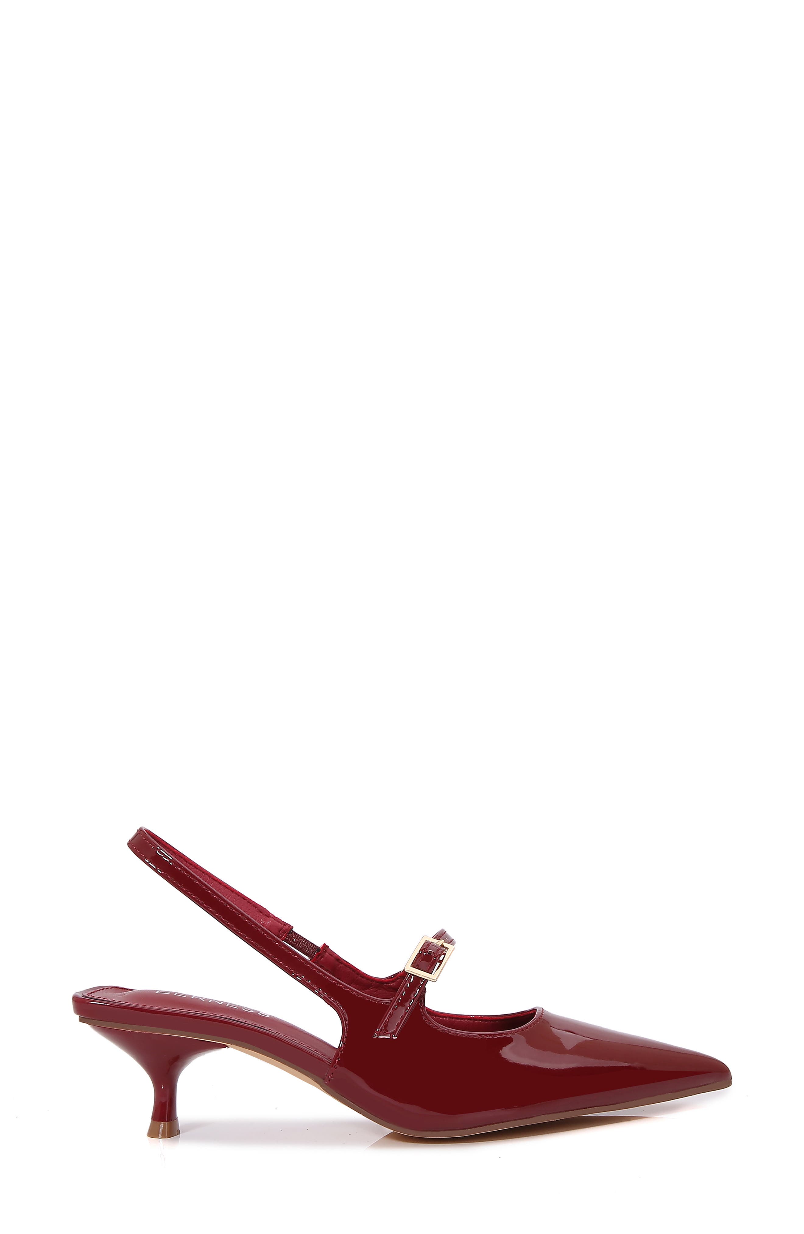 Corrie Kitten Heel Slingback Pump, Alternate, color, BURGUNDY